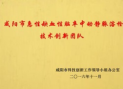 咸陽市急性缺血性腦卒中動(dòng)靜脈溶栓技術(shù)創(chuàng)新團(tuán)隊(duì)